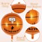 Large Round Basketball Balloons – 6-Piece 22-Inch Foil Mylar Balloons with Ribbon for Basketball-Themed Birthday Party Decorations (Basketball)